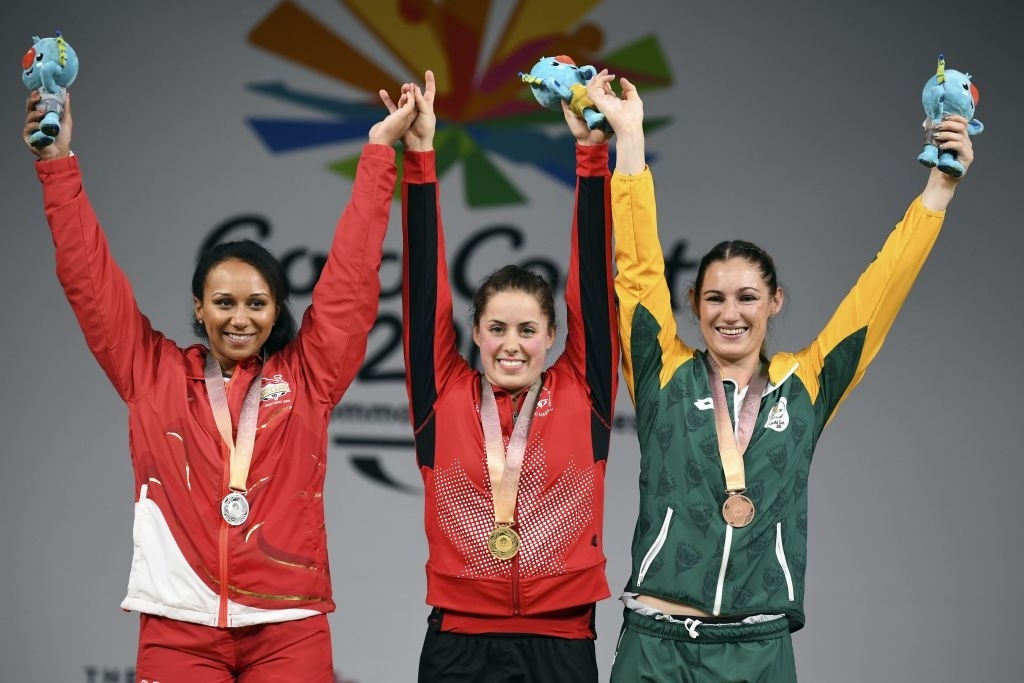 Mona on the Commonwealth Games podium